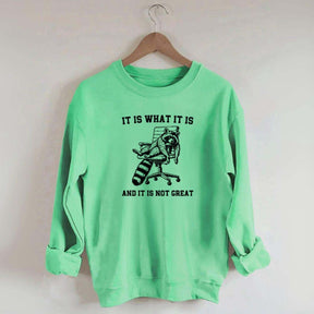 It Is What It Is Racoon Sweatshirt