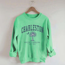 Retro Charleston South Carolina Palm Tree Sweatshirt