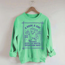 A Book A Day Bookworm Sweatshirt