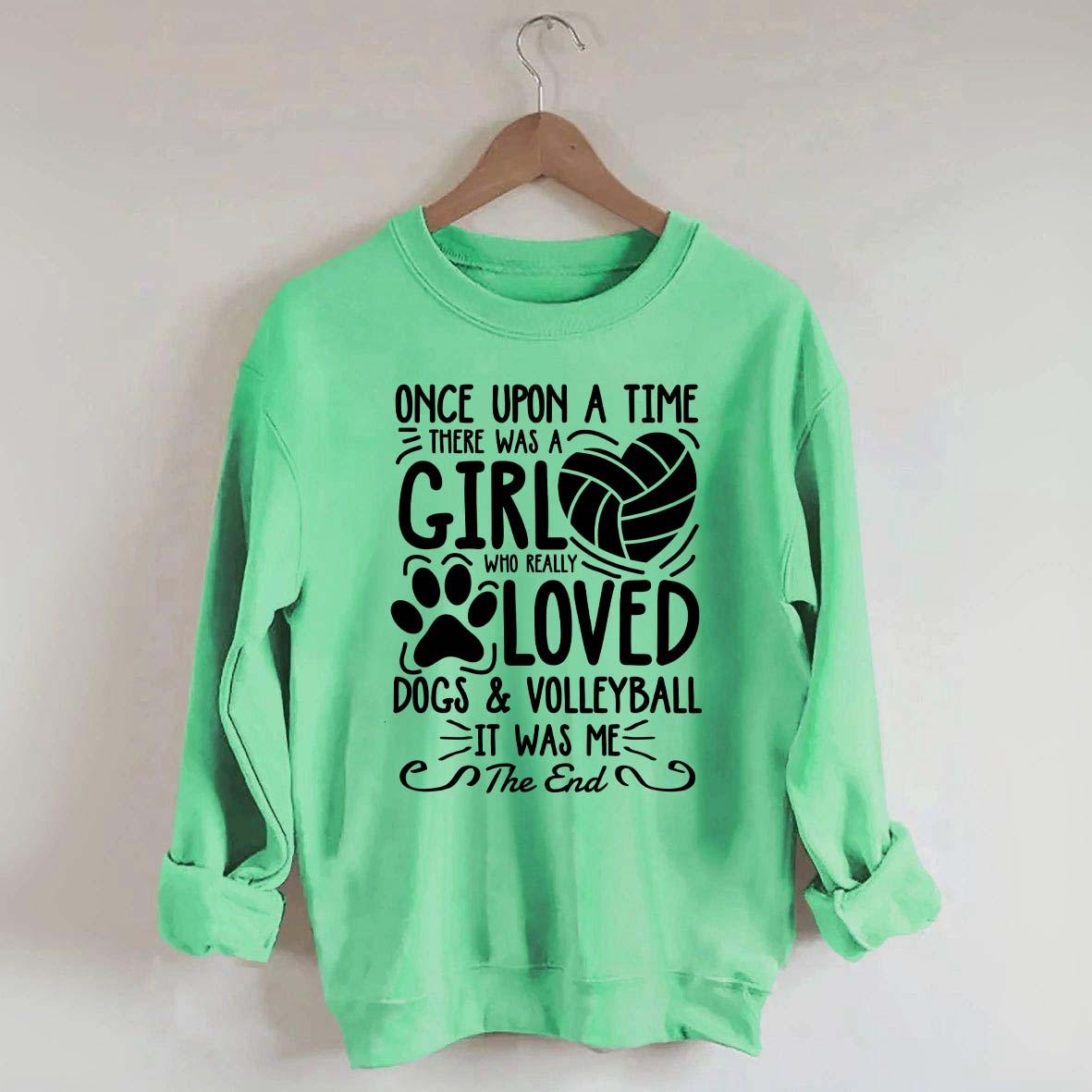 A Girl Who Really Loved Dogs and Volleyball Sweatshirt