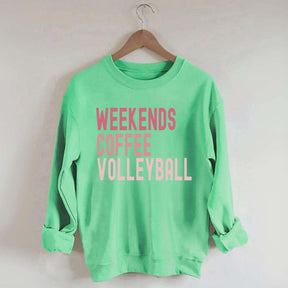 Weekend Coffee Volleyball Pink Sweatshirt
