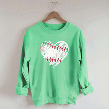 Baseball Heart Graphic Sweatshirt