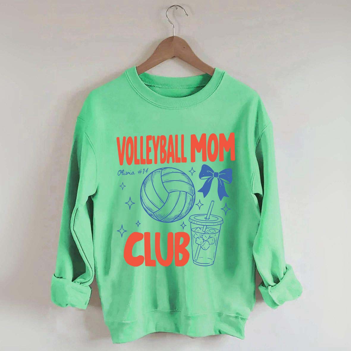 Custom Volleyball Mom Club Sweatshirt