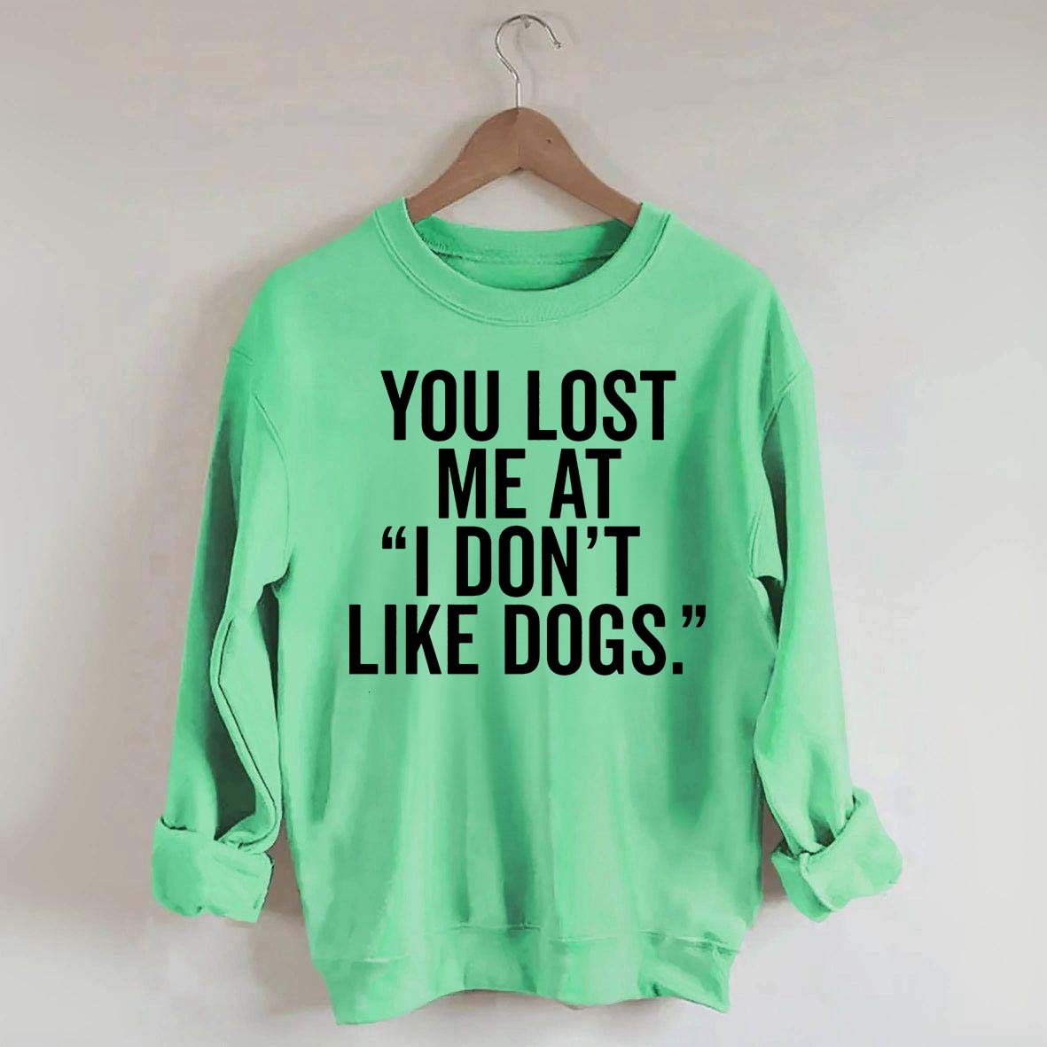 You Lost Me At I Don't Like Dogs Sweatshirt