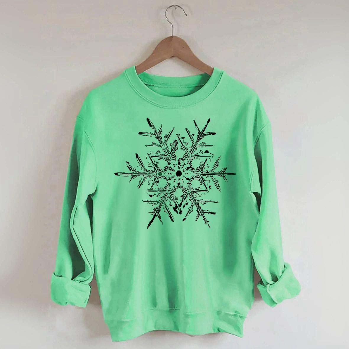 Minimalist Vintage Snowflake Sweatshirt