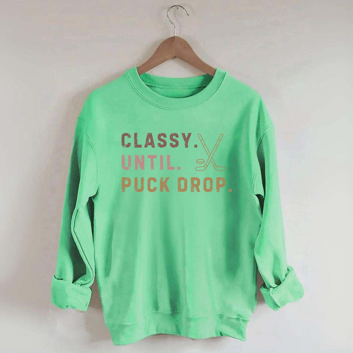 Retro Classy Until Puck Drop Sweatshirt