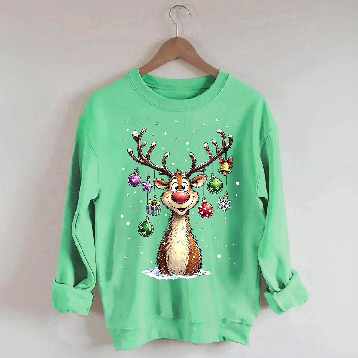 Cute Merry Christmas Vintage Reindeer Sweatshirt