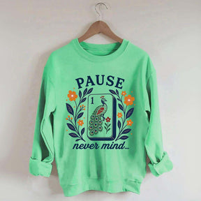 Pause Nevermind Peacock Mahjong Sweatshirt