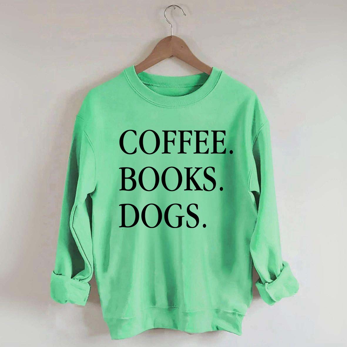 Coffee Books Dogs Minimalist Sweatshirt