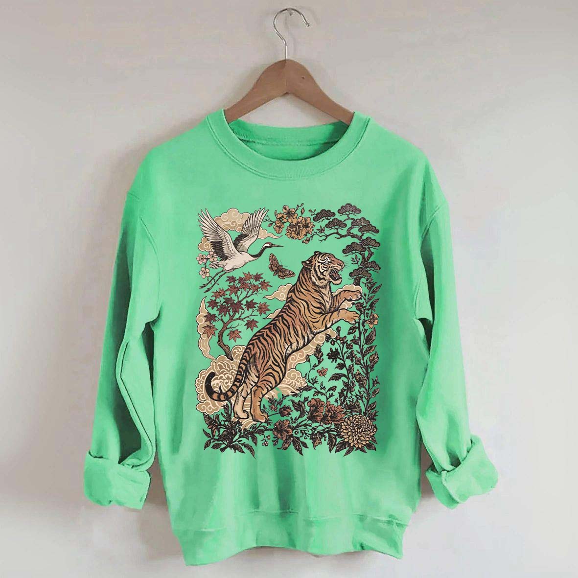 Retro Tiger Wild Cat Sweatshirt