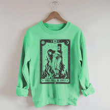Retro Girls Will Be Girls Witch With Sigarete Sweatshirt