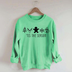 Tis The Season Ginger Bread Man Reindeer Sweatshirt