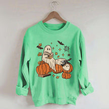 Ghost Reading Fantasy Book Sweatshirt