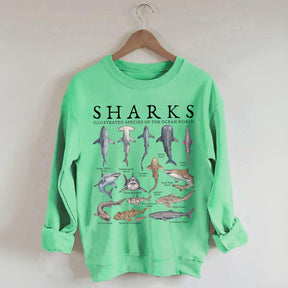 Vintage Shark Species Sweatshirt