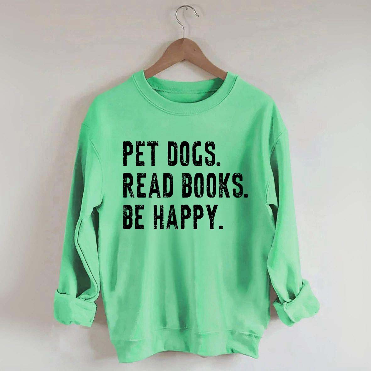 Retro Bookish Reading Books and Dogs Sweatshirt
