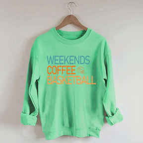 Weekends Coffee Basketball Vibes Sweatshirt