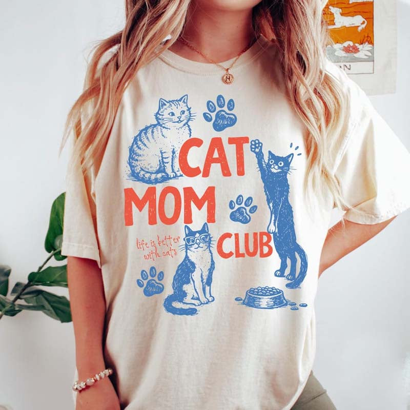 Cat Mom Club T-Shirt