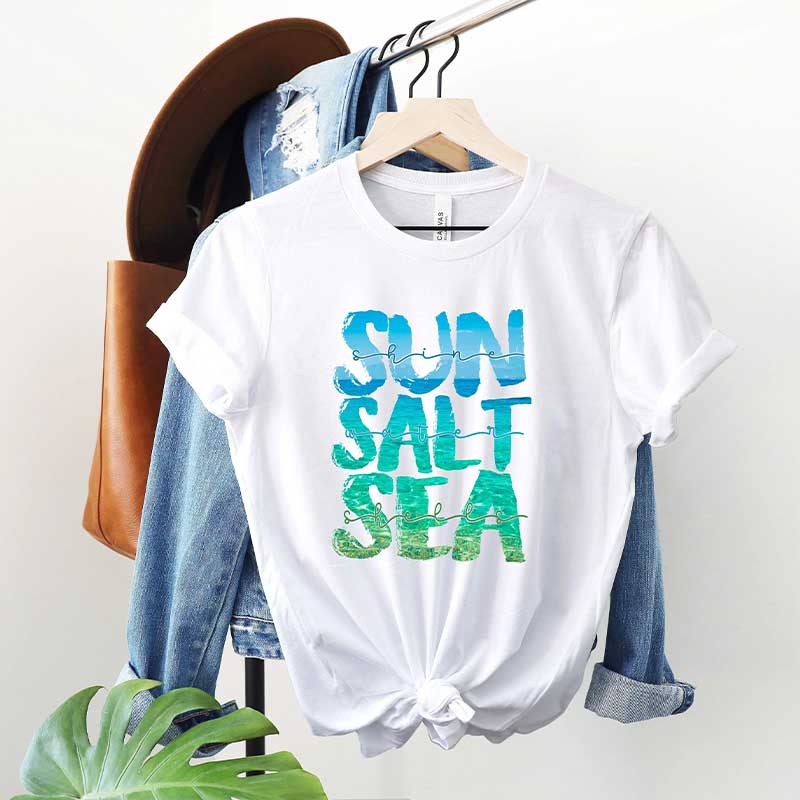 Retro Sun Sand Salt Beach T-Shirt