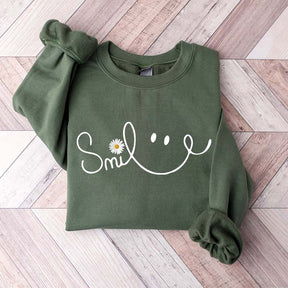 Cute Fall Daisy Smile Sweatshirt