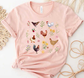 Wildflower Chicken Lover Farm Girl T-Shirt