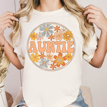 Floral Aunt Groovy Gift T-Shirt