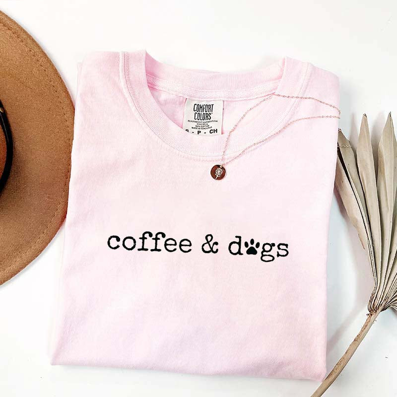 Coffee & Dogs Minimal T-Shirt