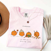 Pumpkins on Their Way to Spice the Latte Graphic T-Shirt