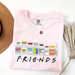 Nurse Friends Propofol CRNA Medical Critical Care T-Shirt