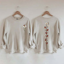 Vintage Ladybug Floral Sweatshirt