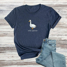 Minimal Silly Goose Funny T-Shirt
