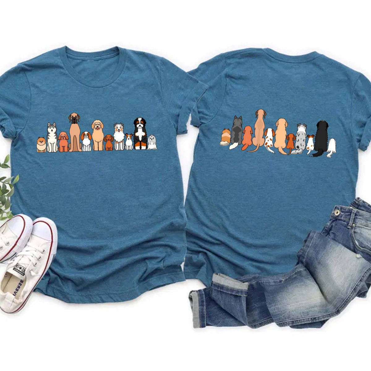 Vintage Retro Dog Breeds Funny T-Shirt