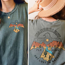 Wanderlust Tee Chemise Hippie Oiseau Gratuit
