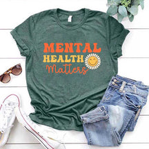 Mental Health Matters Psychologist Sunflower T-Shirt