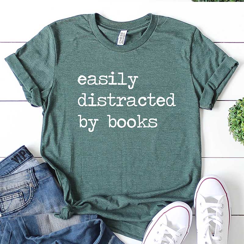 Easily Distracted By Books T-Shirt