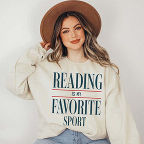 Reading Is My Favorite Sport Booklover Sweatshirt