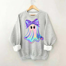 Shimmering  Iridescent Glitter Ghost Sweatshirt