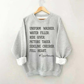 Uniform Washer Water Filler Sport Mom Sweatshirt