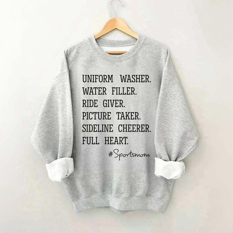 Uniform Washer Water Filler Sport Mom Sweatshirt