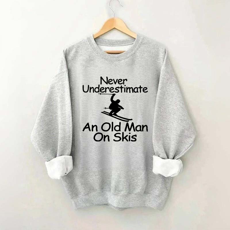 Old Man on Skis Sweasthirt