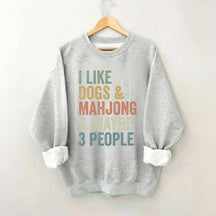 Funny Mahjong and Dogs Sweatshirt