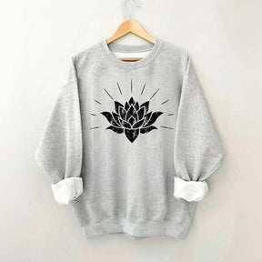 Lotus Burst Strappy Yoga Lover Sweatshirt