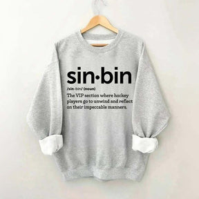 Sin Bin Funny Hockey Definition Sweatshirt