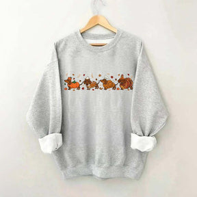 Cute Wiener Dog Turkey Costume Halloween Sweatshirt