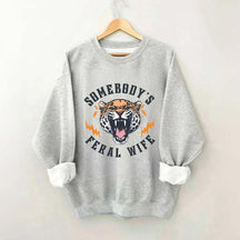 Trendy Feral Wife Leopard Sweatshirt