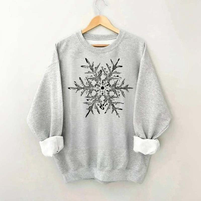 Minimalist Vintage Snowflake Sweatshirt