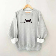 Black Cat Graphic Animal Fashion Sweatshirt