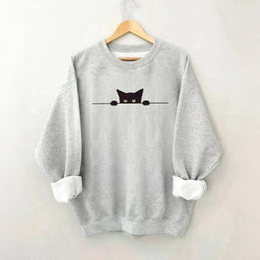 Black Cat Graphic Animal Fashion Sweatshirt