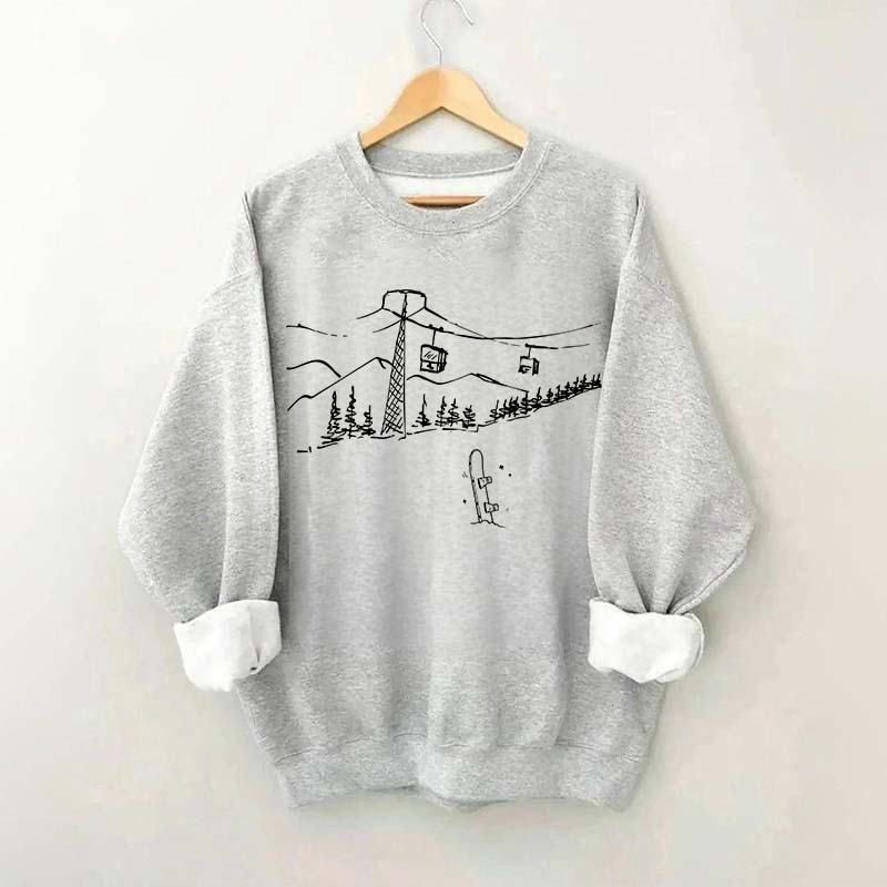 Snowboard Ski Winter Sweatshirt