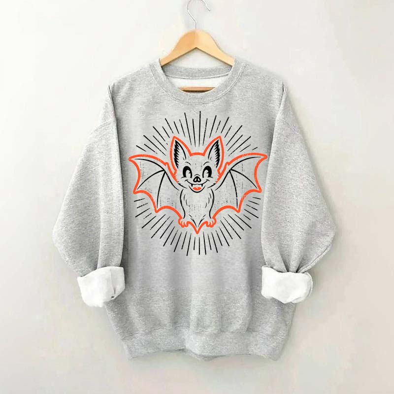 Retro Bat Spooky Season Sweatshirt