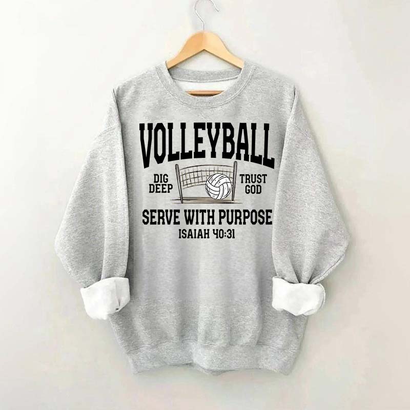 Volleyball Serve with Purpose Coach Sweatshirt